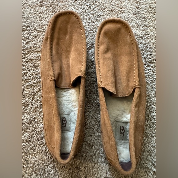 UGG Men's Brown Suede Slip-Ons - Picture 1 of 5